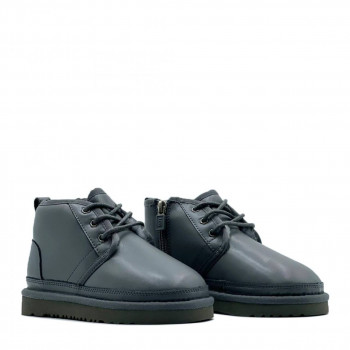 UGG Kids Neumel Zip Leather Grey